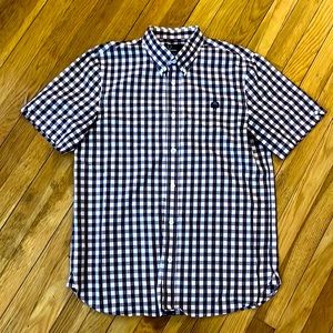 Medium Fred Perry button up in purple gingham